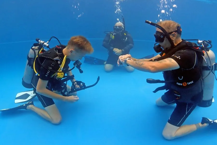 Open Water Diver course training in Hurghada, Red Sea